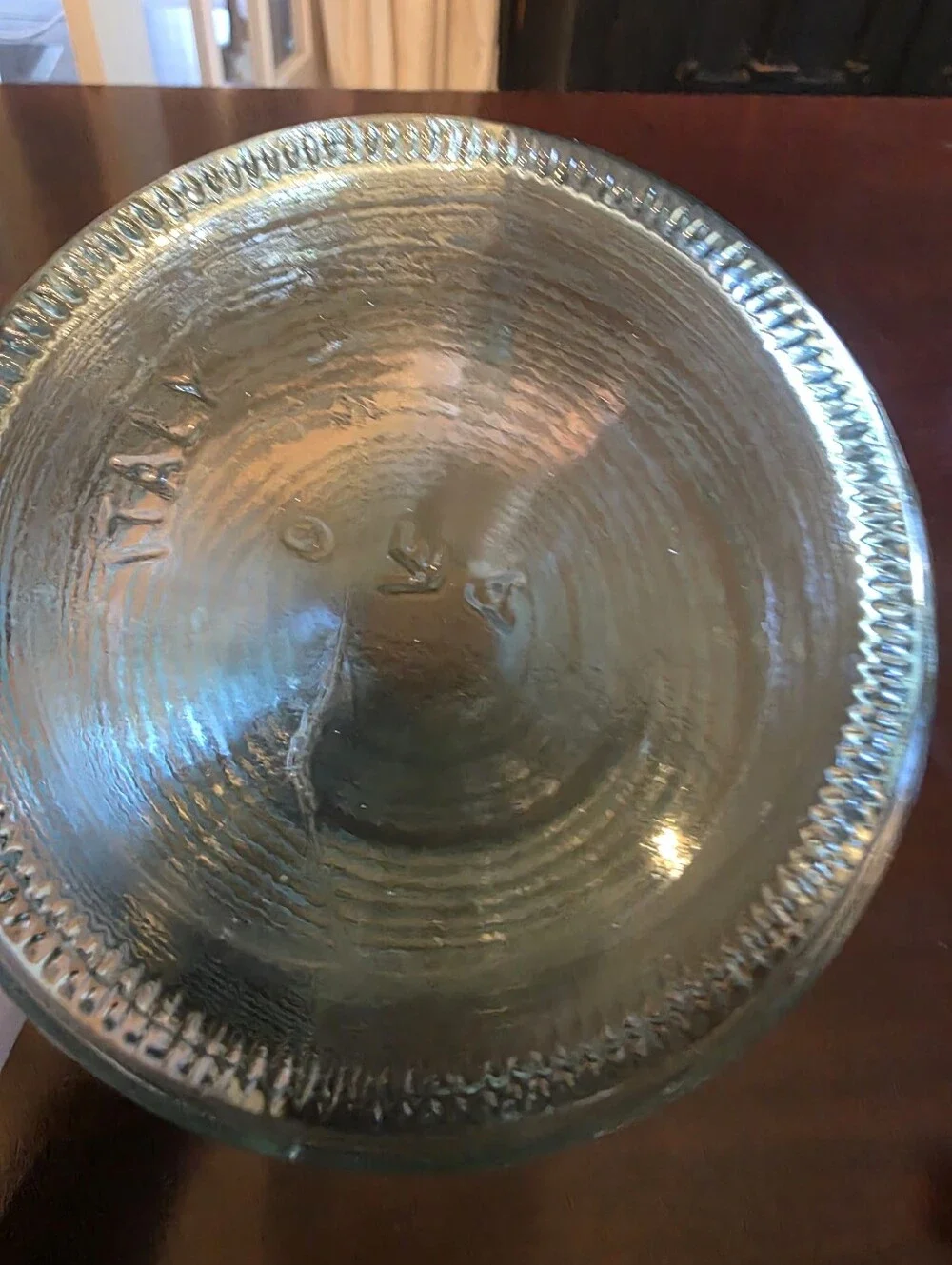 Pier 1 Clear Ribbed Glass Pitcher with Handle - Home Accents